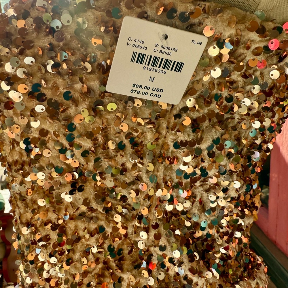 Anthropologie Sequin Tube Top - Picture 9 of 13
